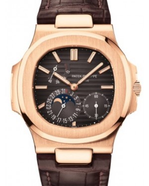 Patek Philippe Nautilus Moon Phases Rose Gold Black Brown Dial 5712R-001 - BRAND NEW 