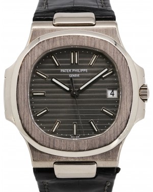 Patek Philippe Nautilus Date Sweep Seconds Stainless Steel Black Blue Dial  5711/1A-010 - PRE-OWNED
