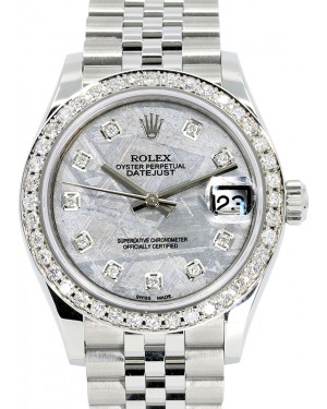 Rolex Datejust 31 Lady Midsize Stainless Steel Meteorite Diamond Dial & Bezel Jubilee Bracelet 278240 - BRAND NEW