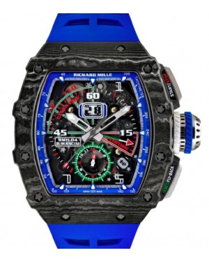 Richard Mille Automatic Winding Flyback Chronograph Roberto Mancini Black Carbon TPT Blue RM 11-04 - BRAND NEW