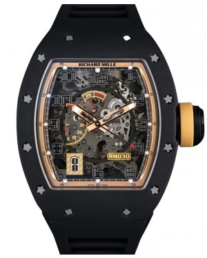Richard Mille Declutchable Rotor Carbon Asia Skeleton Dial Rubber Strap RM030