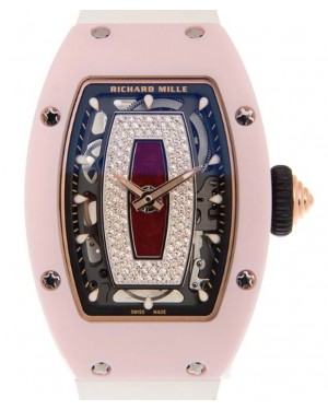 Richard Mille Pink Ceramic Diamond Jasper Dial White RM 07-01