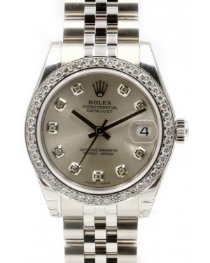 Rolex Datejust 31 Lady Midsize Stainless Steel Silver Diamond Dial & Bezel Jubilee Bracelet 278240 - BRAND NEW