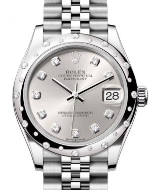 Rolex Datejust 31 White Gold/Steel Silver Diamond Dial & Bezel Jubilee Bracelet 278344RBR - BRAND NEW