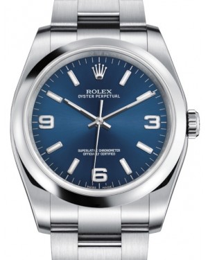 Rolex Oyster Perpetual 36 Stainless Steel Blue Arabic / Index Dial 116000 