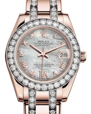 Rolex Pearlmaster 34 White Gold Pink Mother Of Pearl