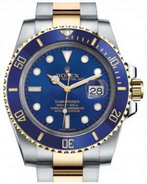 Rolex Submariner Date Yellow Gold/Steel 40mm Blue Dial 116613LB - BRAND NEW