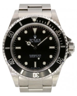 Rolex Submariner No Date Stainless Steel Black Dial & Aluminum Bezel Oyster Bracelet 14060 - PRE-OWNED