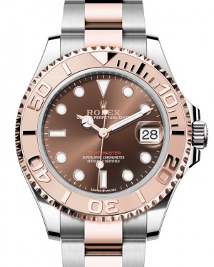 Rolex Yacht-Master 37 Rose Gold/Steel Chocolate Dial Oyster Bracelet 268621 - BRAND NEW
