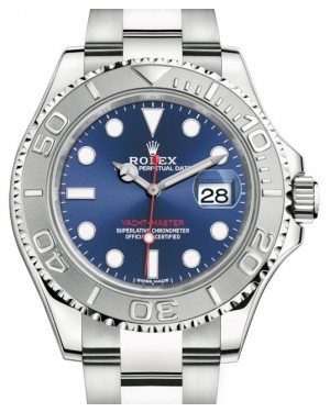 Rolex Yacht-Master 40 Stainless Steel Blue Dial Platinum Bezel Oyster Bracelet 116622 - BRAND NEW