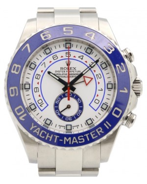 Rolex Yacht-Master II Stainless Steel 44mm White Dial Blue Hands 116680 - PRE-OWNED 