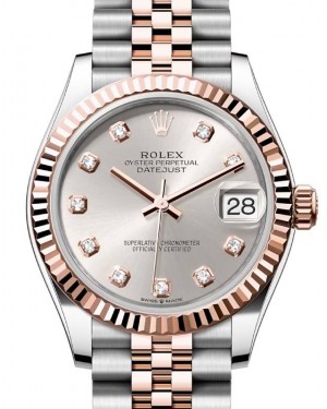 Rolex Datejust 31 Rose Gold/Steel Silver Dial & Fluted Bezel Jubilee Bracelet 278271 - BRAND NEW