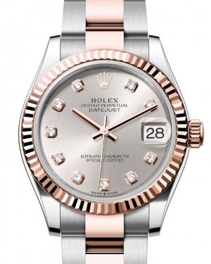 Rolex Datejust 31 Rose Gold/Steel Silver Dial & Fluted Bezel Oyster Bracelet 278271 - BRAND NEW