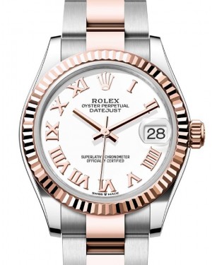 Rolex Datejust 31 Rose Gold/Steel White Dial & Fluted Bezel Oyster Bracelet 278271 - BRAND NEW