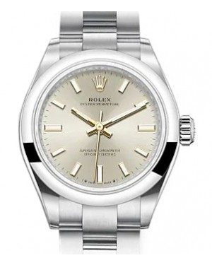 Rolex Oyster Perpetual 28 Silver Index Dial 276200 - BRAND NEW