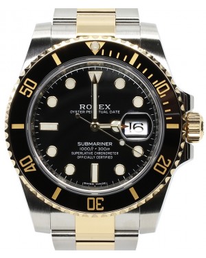Rolex Submariner Date Yellow Gold/Steel 40mm Black Dial 116613LN - PRE-OWNED  