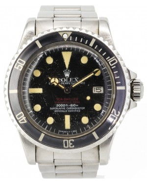 Rolex Vintage Sea-Dweller Submariner "Double Red" Stainless Steel 40mm Black Dial 1665 - PRE-OWNED