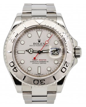 Rolex Yacht-Master 40 Stainless Steel Silver Platinum Dial & Bezel Oyster Bracelet 116622 - PRE-OWNED 