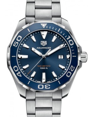 Tag Heuer Aquaracer Stainless Steel Blue Index Dial & Stainless Steel Bracelet WAY101C.BA0746 - BRAND NEW