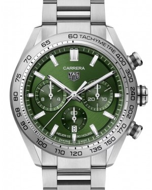 Tag Heuer Carrera Chronograph Stainless Steel 44mm Green Dial CBN2A10.BA0643 - BRAND NEW