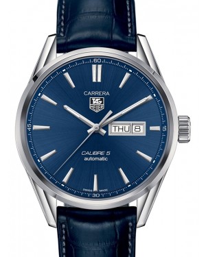 Tag Heuer Carrera Stainless Steel Blue Index Dial & Leather Strap  WAR201E.FC6292 - BRAND NEW