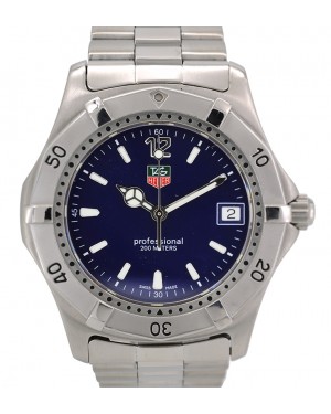 Tag Heuer Professional Stainless Steel Blue Index Dial & Stainless Steel Bracelet WK1113 - PRE-OWNED