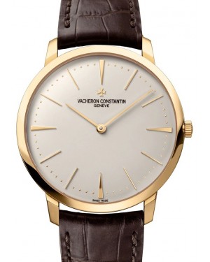 Vacheron Constantin Patrimony Yellow Gold Silver Index Dial & Leather Strap 81180/000J-9118 - BRAND NEW