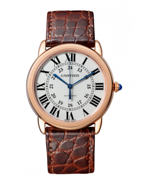 Cartier Ronde Solo De Cartier Automatic Rose Gold 36mm Silver Dial Alligator Leather Strap W2RN0008 - BRAND NEW