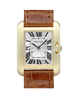 CARTIER W5310028 TANK ANGLAISE YELLOW GOLD, LEATHER BRAND NEW