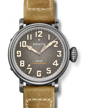 Zenith PILOT Type 20 Stainless Steel Grey Arabic Dial & Leather Strap 11.1940.679/91.C807 - BRAND NEW