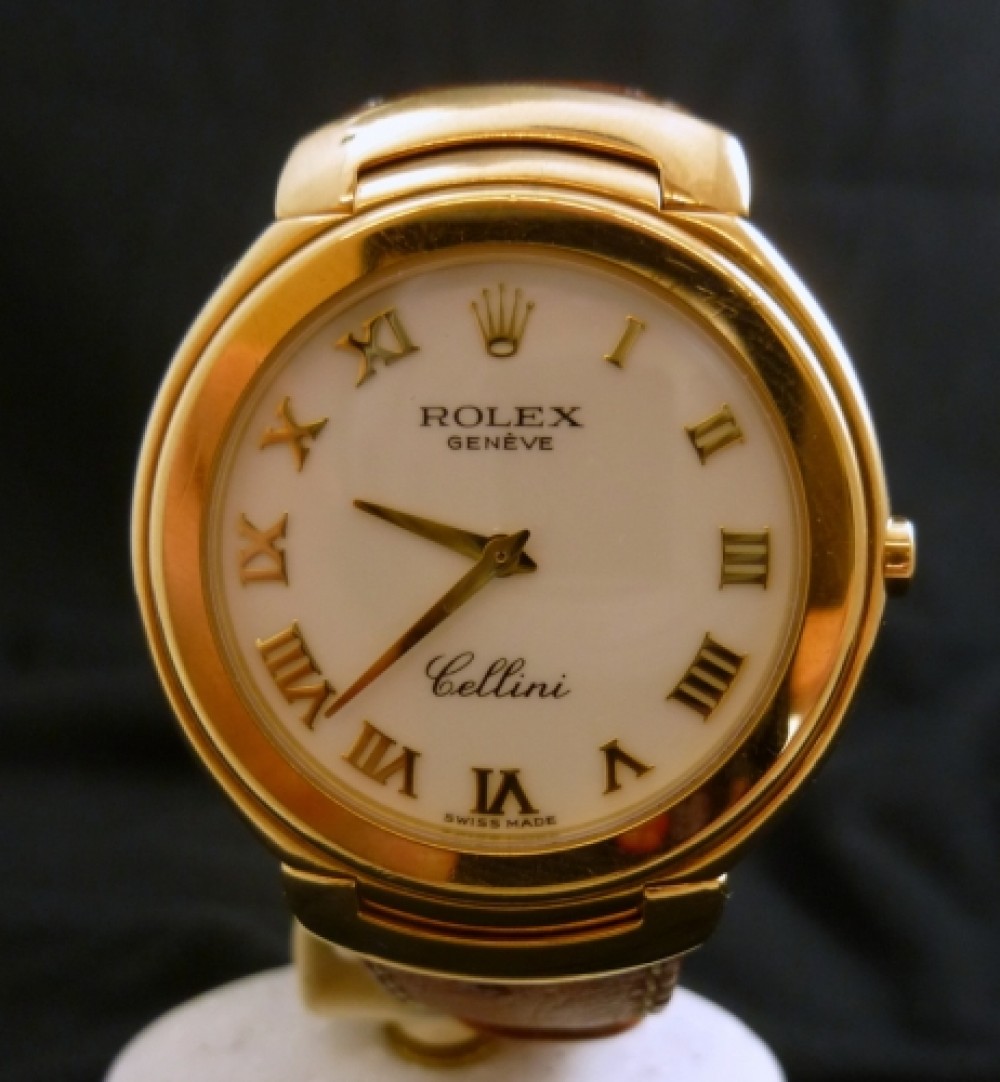 Rolex Cellini 6623 Large 18K Yellow Gold Mens Watch