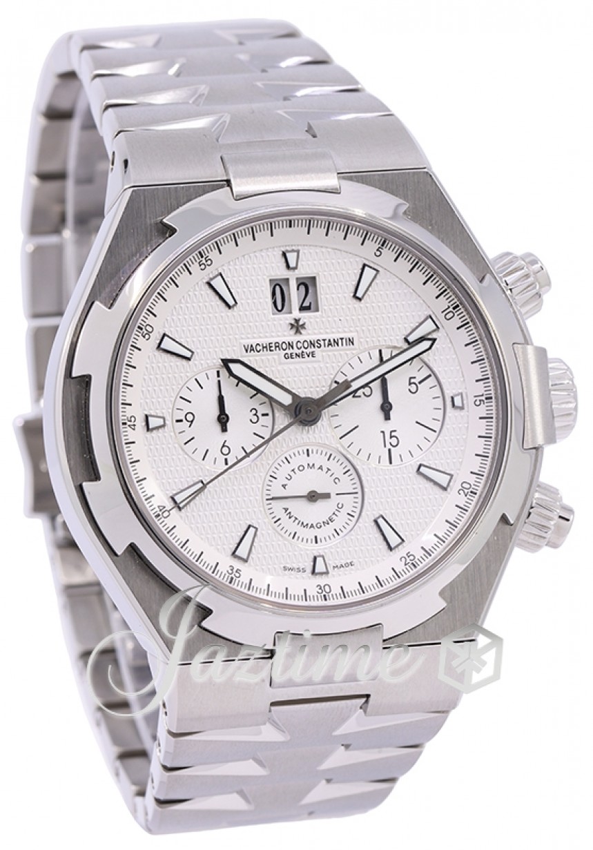 Vacheron Constantin Overseas Chronograph in steel , white dial - 24 months  warranty 49150/B01A-9095 » Monacowatch