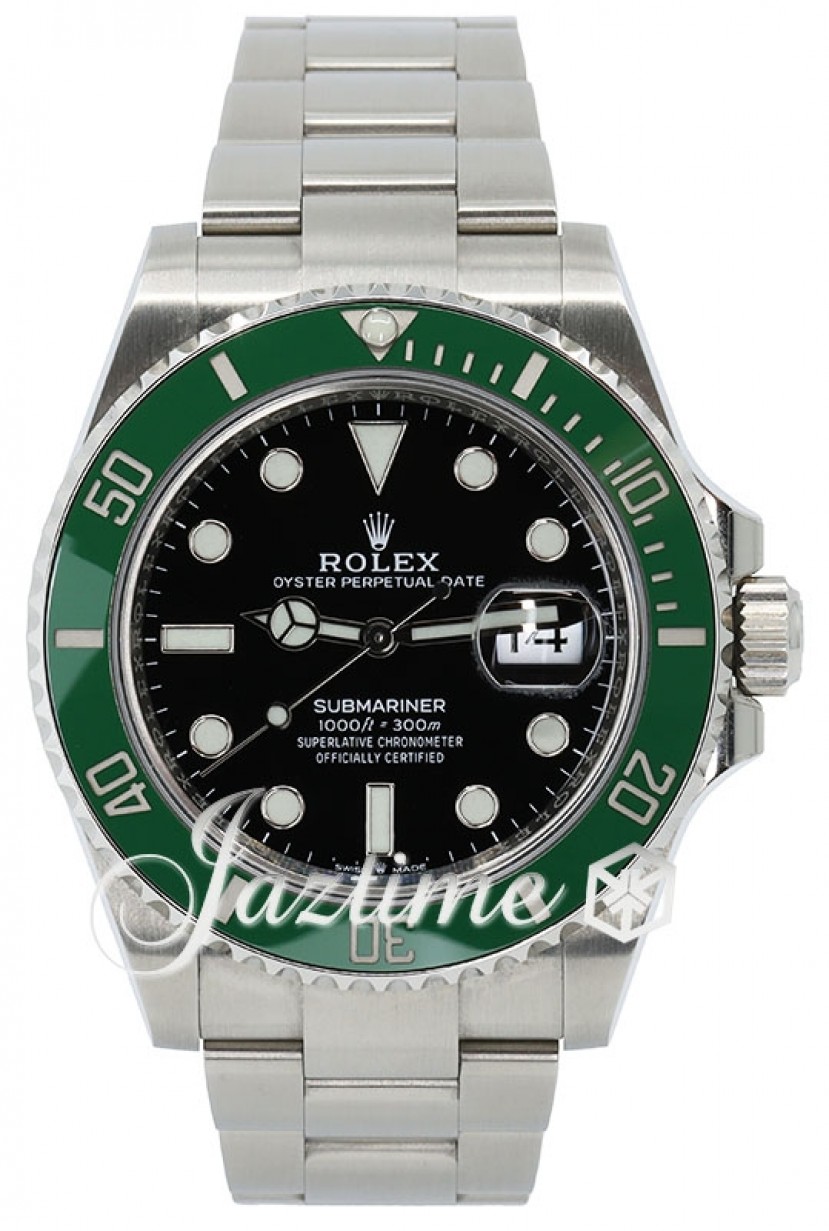 Rolex Submariner Kermit Date Stainless Steel Black 41mm Dial & Green  Ceramic Bezel Oyster Bracelet 126610LV - PRE-OWNED