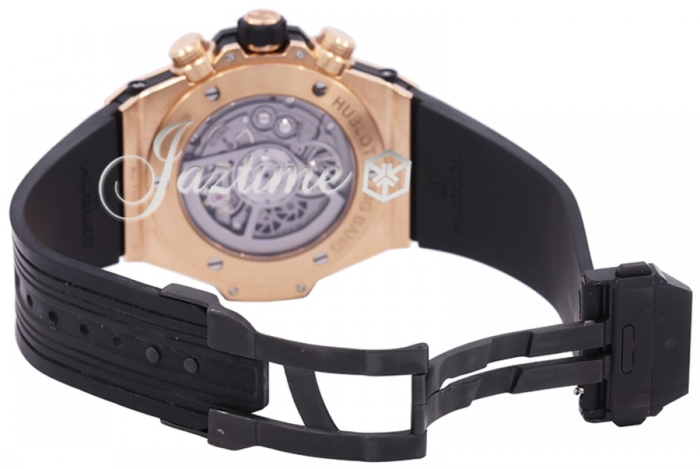 Hublot Big Bang Unico King Gold Ceramic Watch - 44 mm - Black Skeleton Dial - Black Rubber Strap-421.OM.1180.RX