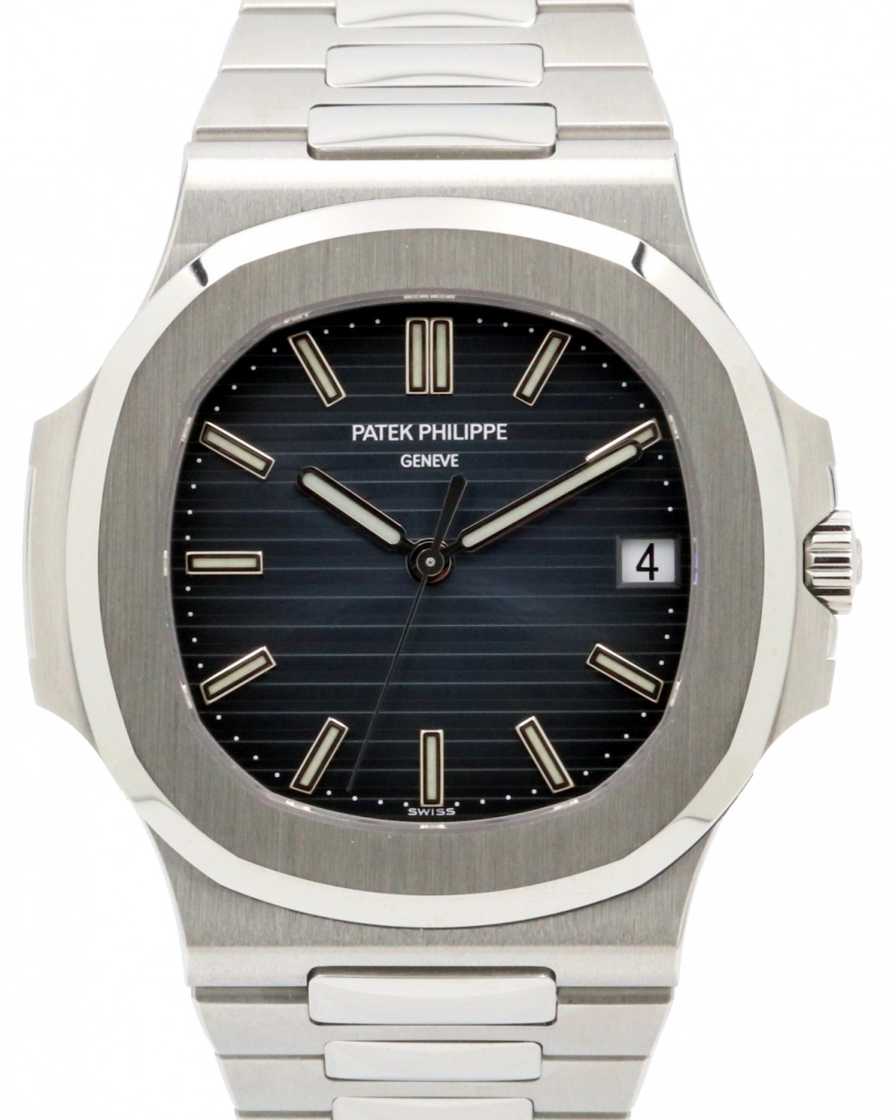 Patek Philippe Nautilus Date Sweep Seconds Stainless Steel Black Blue Dial  5711/1A-010 - BRAND NEW