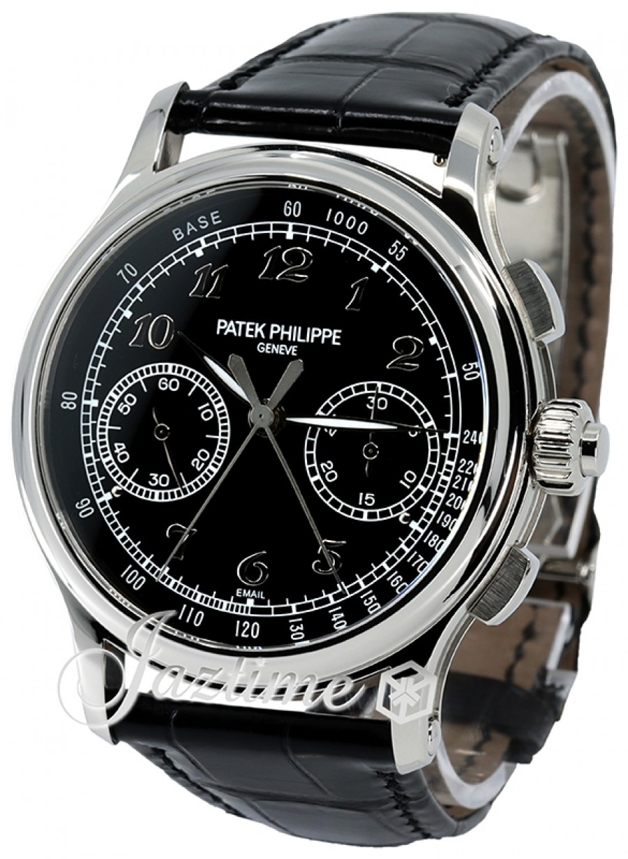 Patek Philippe Grand Complications Platinum Split-Seconds Chronograph Black  Dial 5370P-001