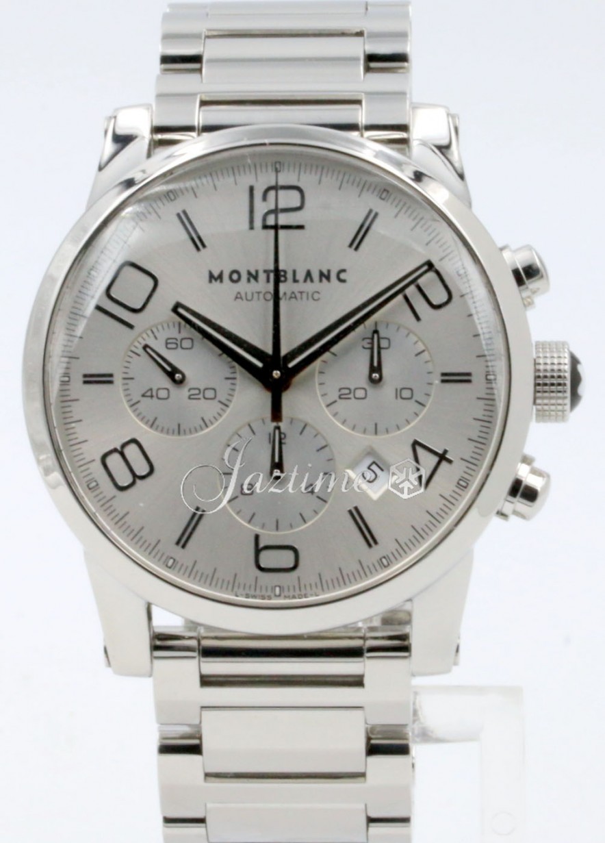 MontBlanc Timewalker 7069 Silver Arabic Stainless Steel Date 43mm  Chronograph?