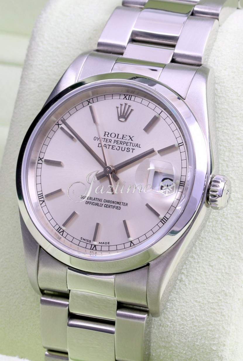 Rolex Datejust 16200 Silver Index 36mm Stainless Steel Oyster