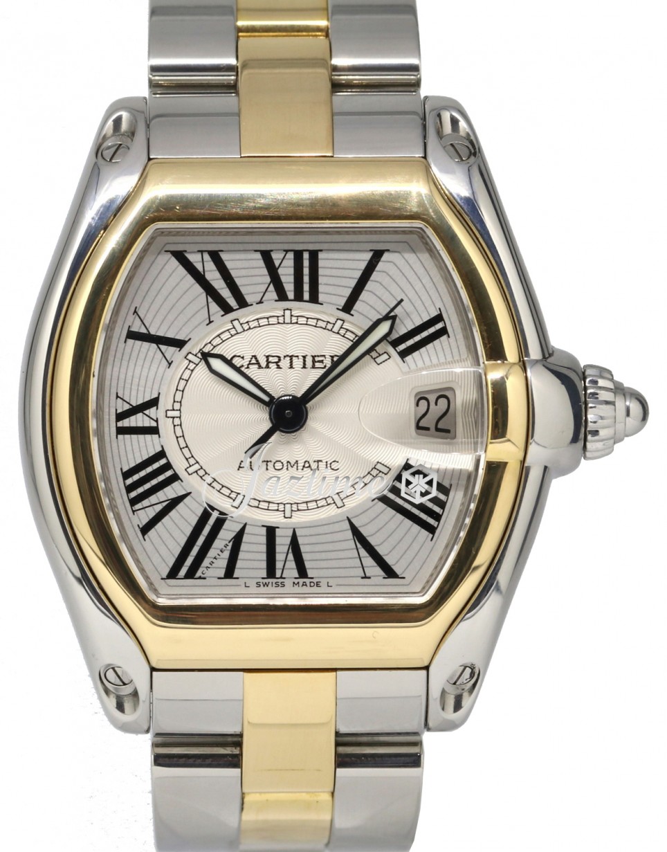 Cartier Roadster W62031Y4 Large Yellow Gold Stainless Steel Two-Tone  Automatic