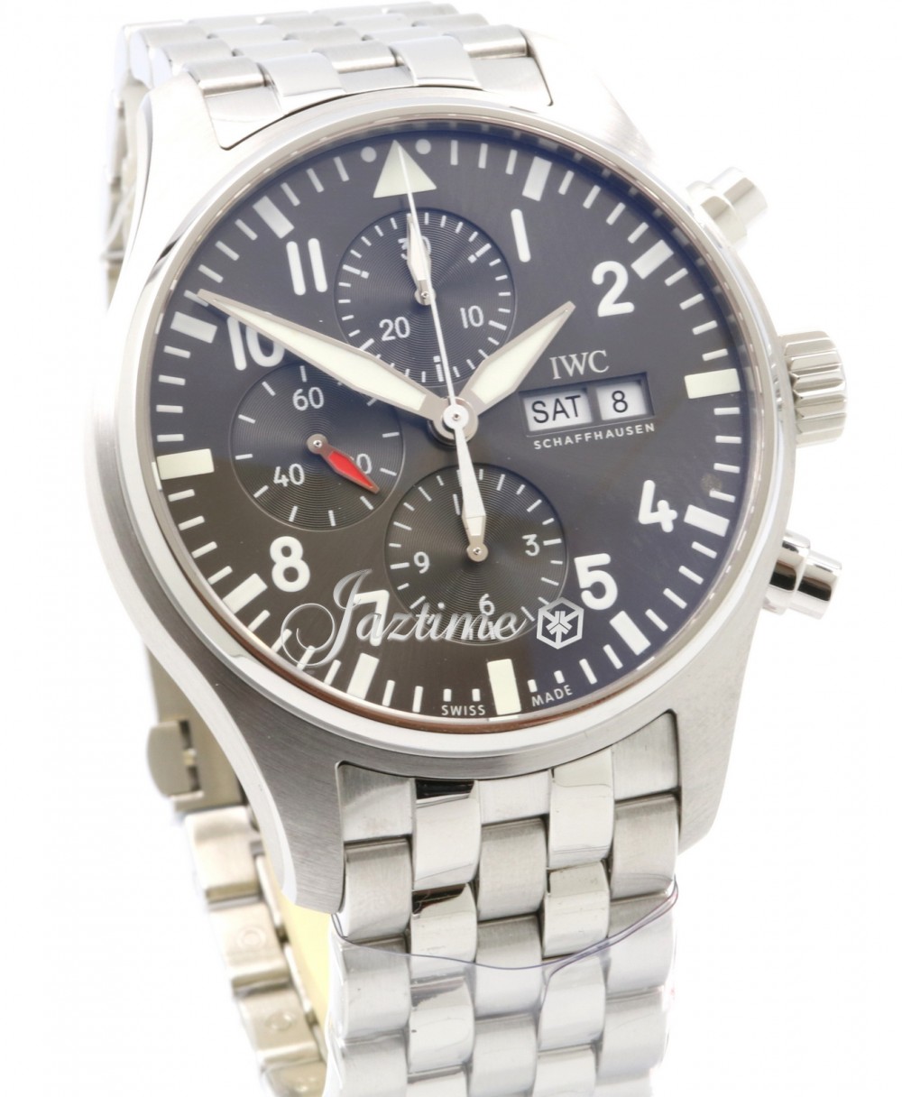 IWC Schaffhausen IW377719 Pilot's Watch Chronograph Spitfire Slate Arabic  Stainless Steel 43mm Automatic - BRAND NEW