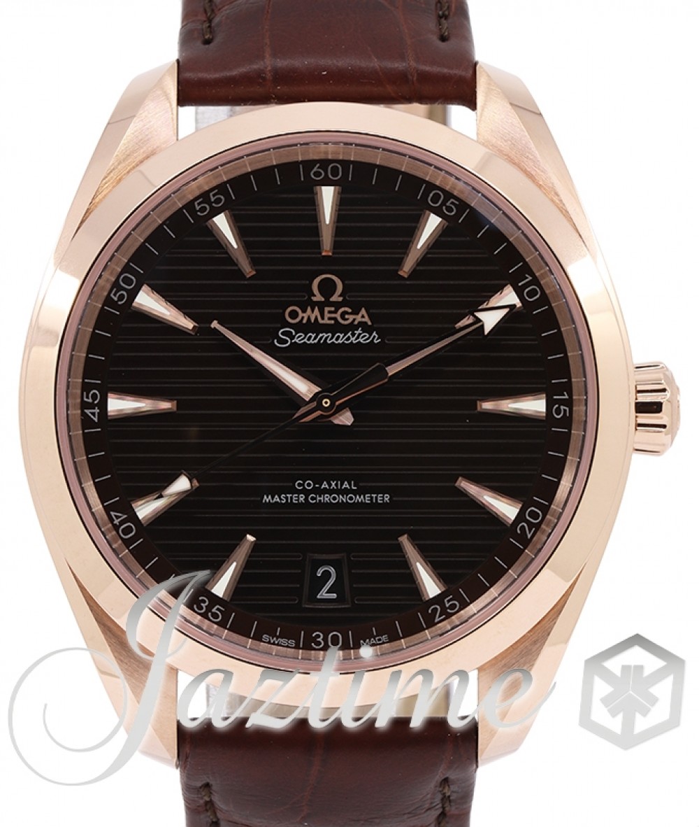 Omega Seamaster Aqua Terra 150M Sedna™ Gold Brown Dial & Leather Strap 41mm  220.53.41.21.13.001 - BRAND NEW