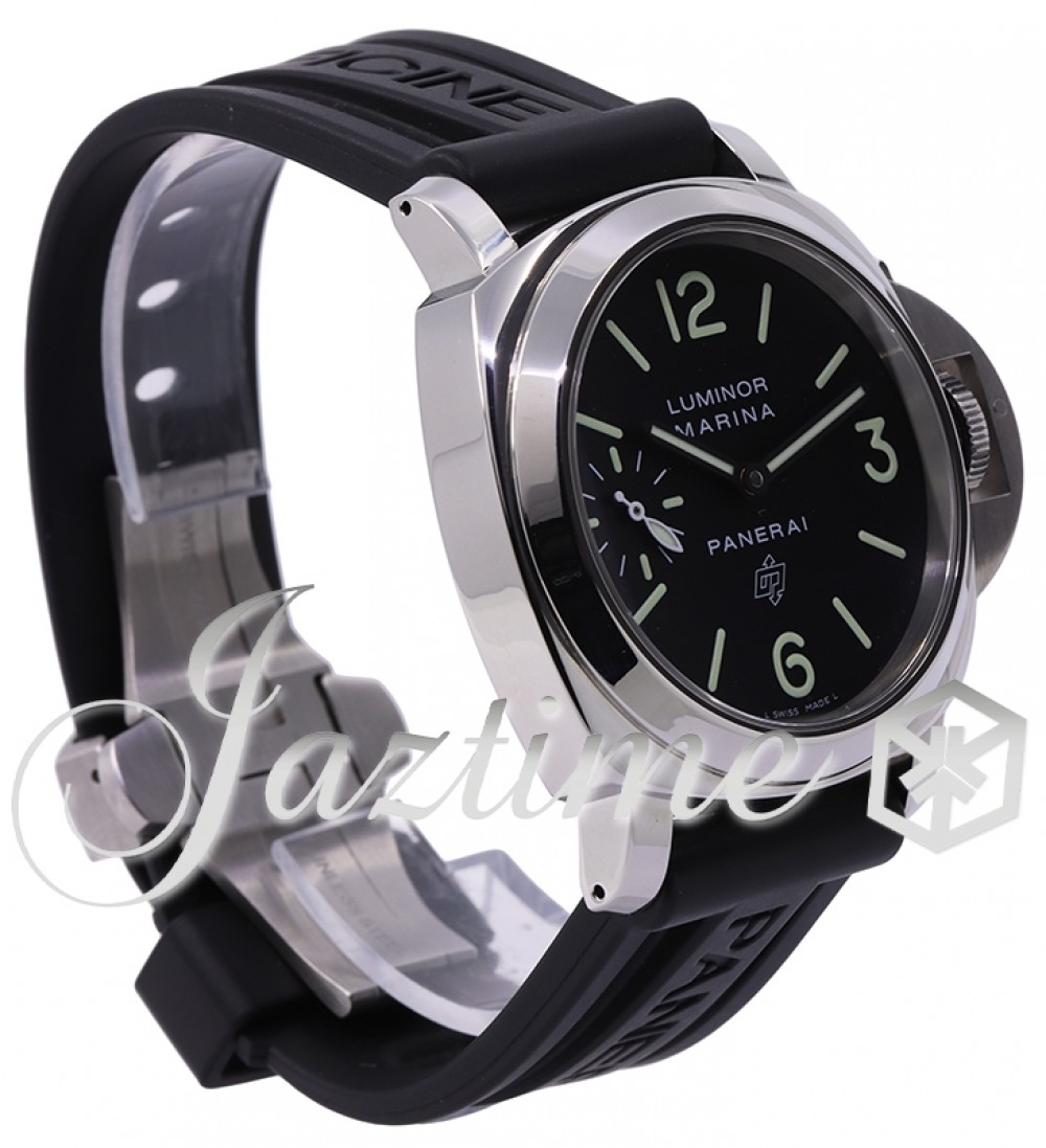 Panerai Luminor Marina Stainless Steel 44 mm Black Dial Rubber Strap  PAM1005 - PRE-OWNED