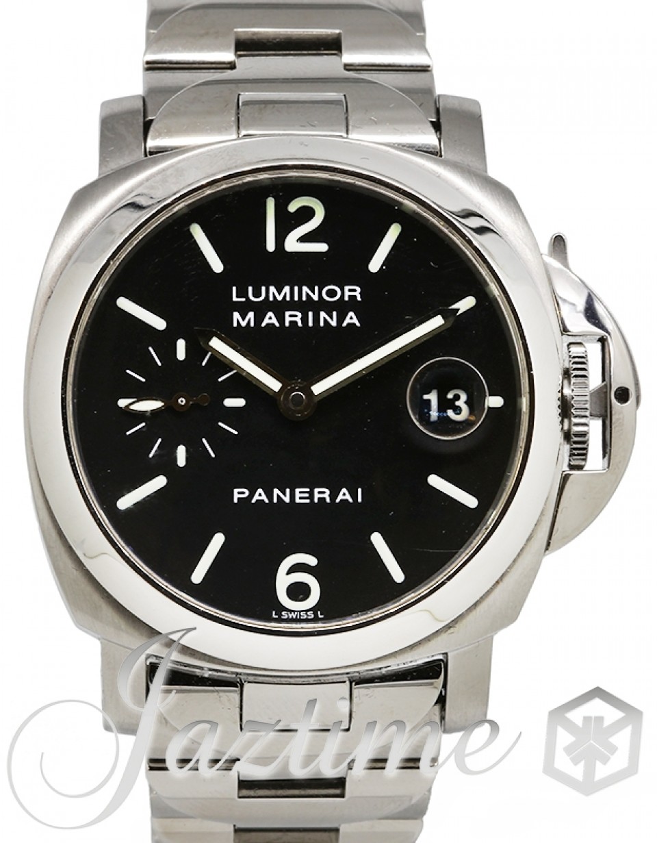 Paneri Luminor Marina Stainless Steel Black Dial Stainless Steel Bracelet  40mm PAM 50 - PRE-OWNED