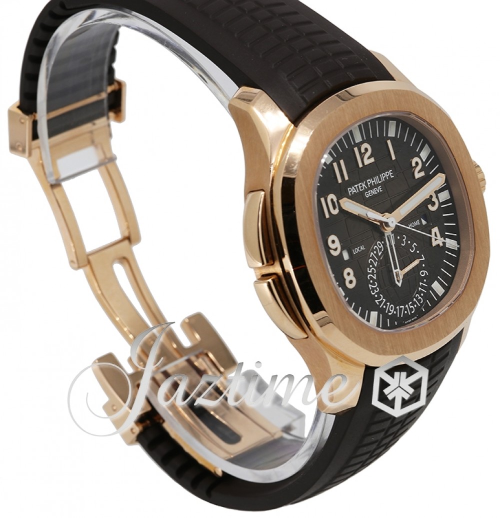 Patek Philippe Aquanaut Travel Time Men's Watch Automatic Rose Gold 40.8mm  Brown Dial Brown Rubber Strap 5164R-001 - BRAND NEW