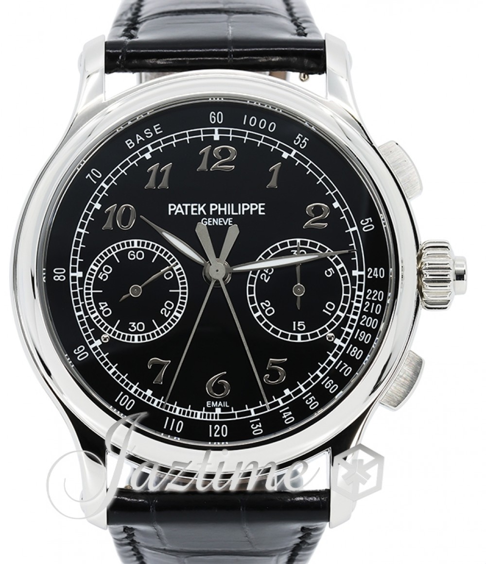 Patek Philippe Grand Complications Platinum Split-Seconds Chronograph Black  Dial 5370P-001