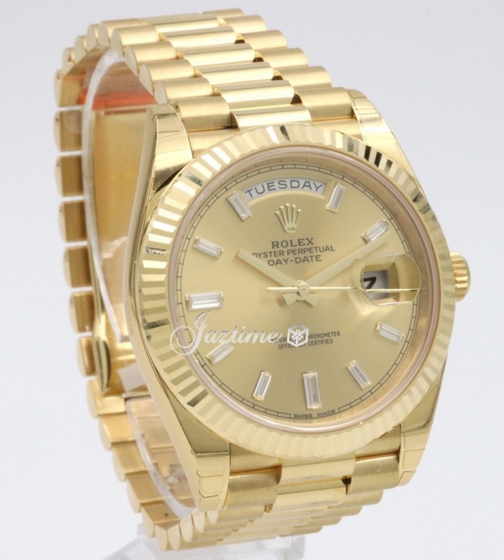 Rolex Day-Date 40 President Yellow Gold Champagne Diamond Dial 228238 -  BRAND NEW
