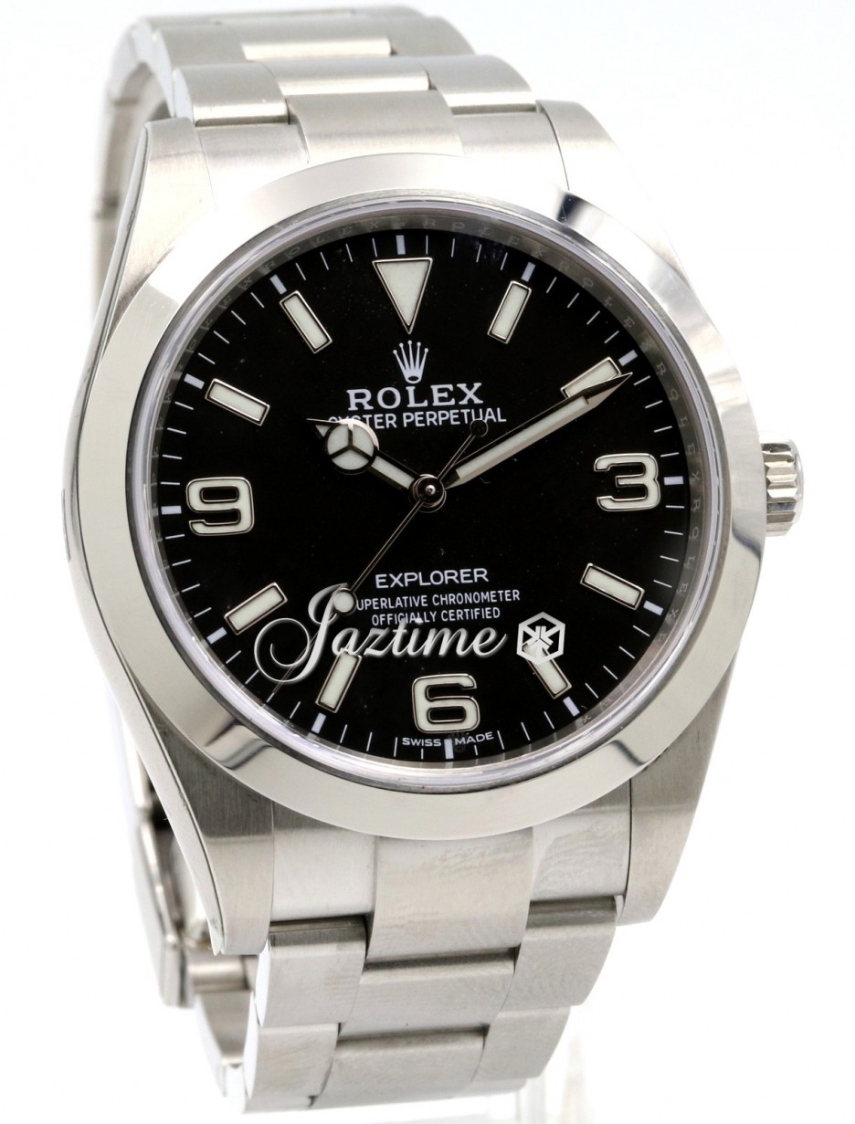 Rolex Explorer 214270 39mm Black Arabic Index Stainless Steel Oyster 3 6 9  New Lume BRAND NEW