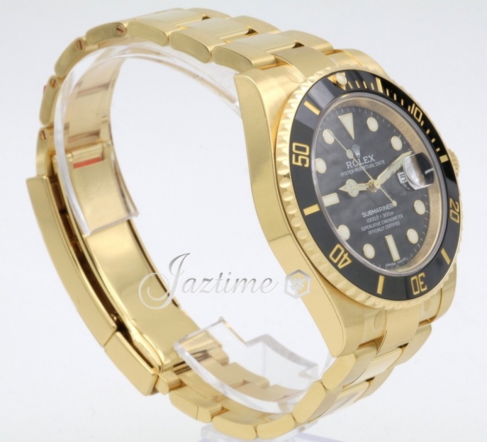 Rolex Submariner 116618LN Yellow Gold Black Dial Ceramic Bezel Date - BRAND  NEW