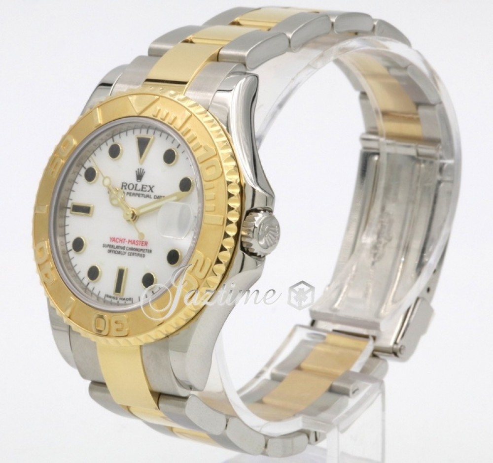 Rolex Yacht-Master 168623 Ladies Midsize 35mm 18k Yellow Gold Stainless  Steel Two Tone