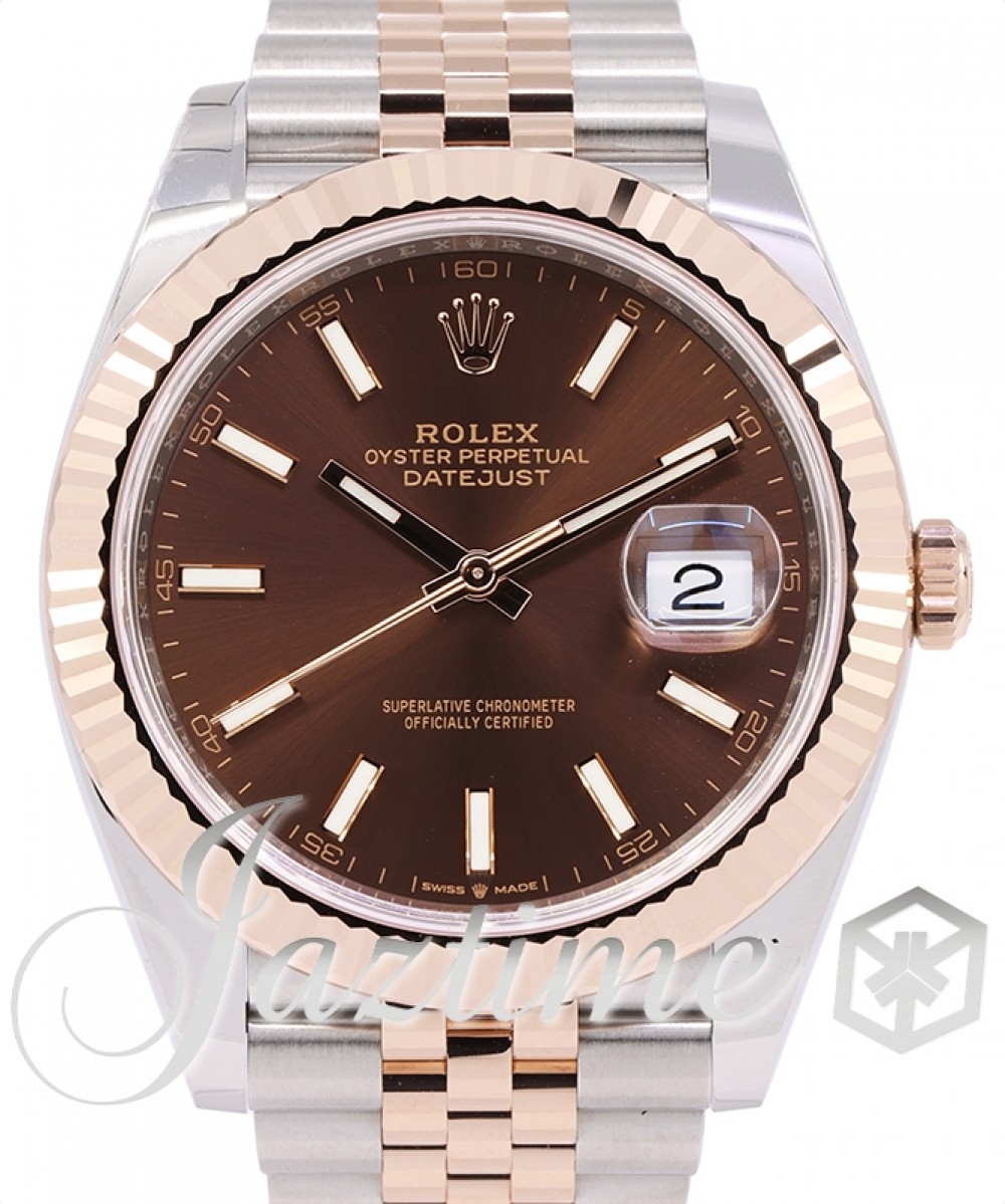Rolex Datejust 41 126331 Chocolate Index Rose Gold Stainless Steel Jubilee  - BRAND NEW